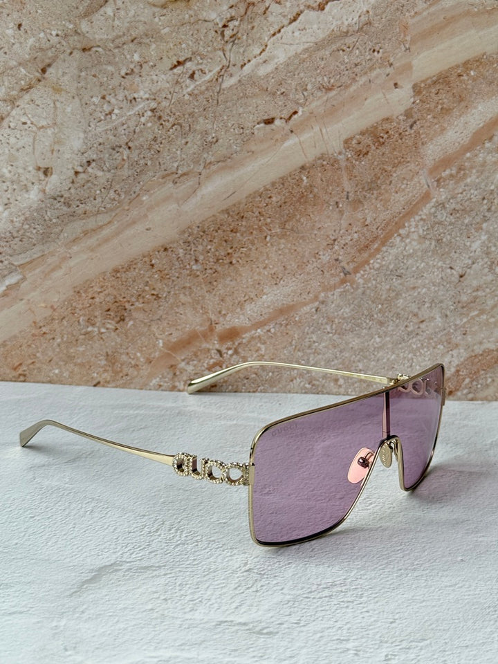 Gafas de sol extragrandes Gucci GG0817S con lentes grises 