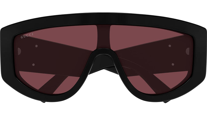 Gucci GG1950S Black Red Oversized Shield Sunglasses