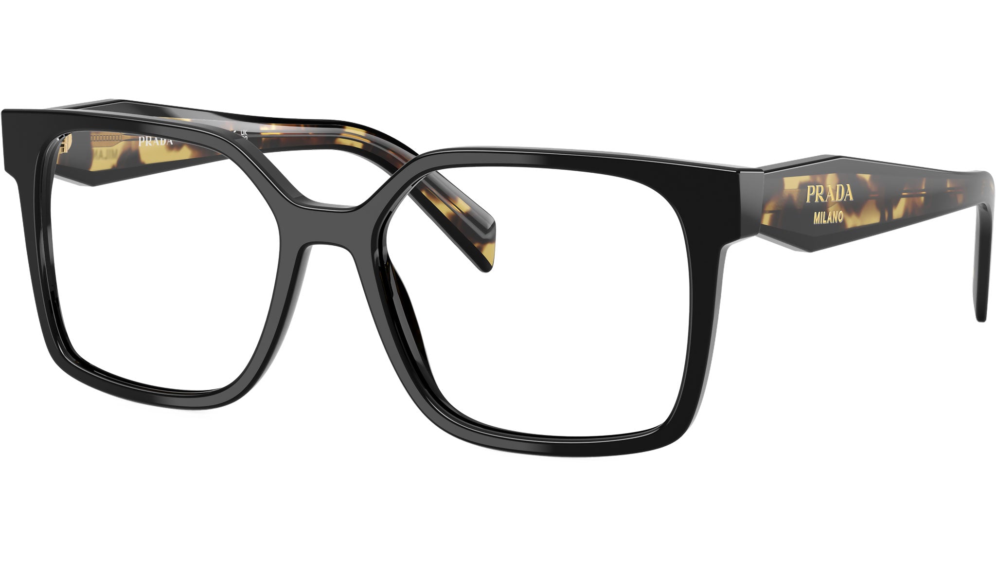 Prada PR B03V Eyeglasses Frames in Black Tortoise – Designer Daydream