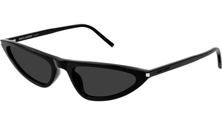 Saint Laurent SLM95/F Gafas de sol estilo ojo de gato con montura gruesa en oro negro