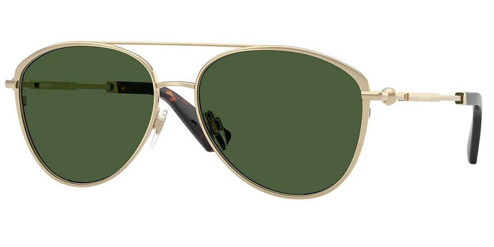 Burberry BE3157 Aviator Sunglasses in Gold
