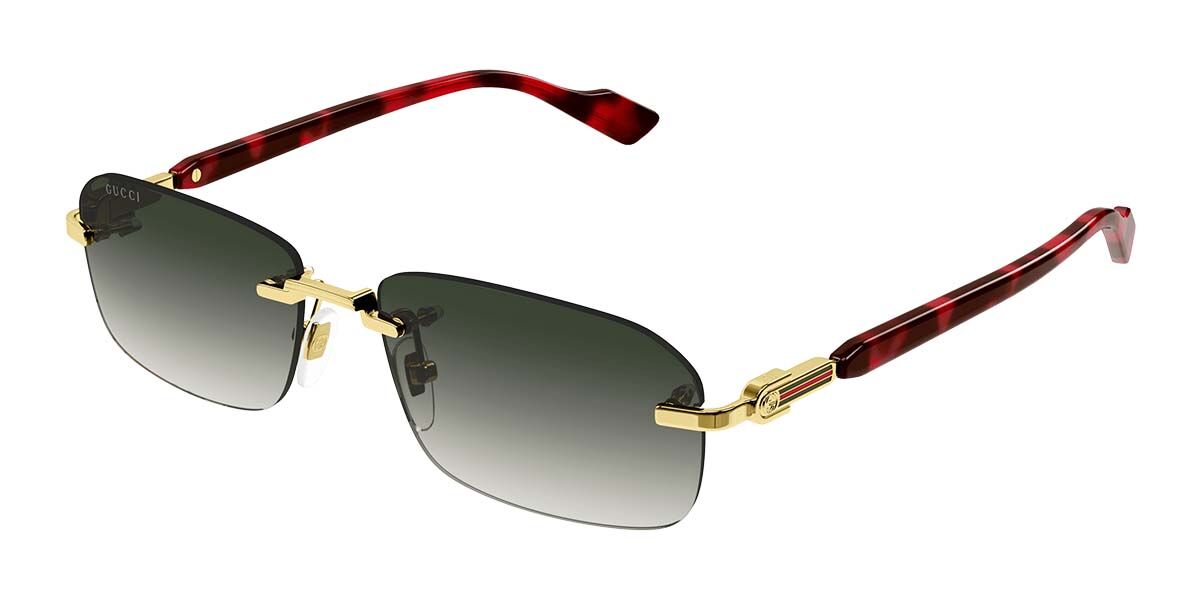 Gucci GG1221S Brown Monogram Rimless Sunglasses | Designer Daydream