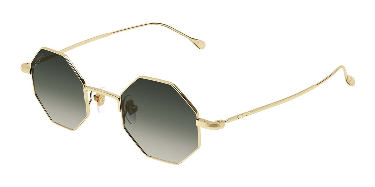 Gucci GG1814S Hexagon Sunglasses in Gold Grey – Designer Daydream