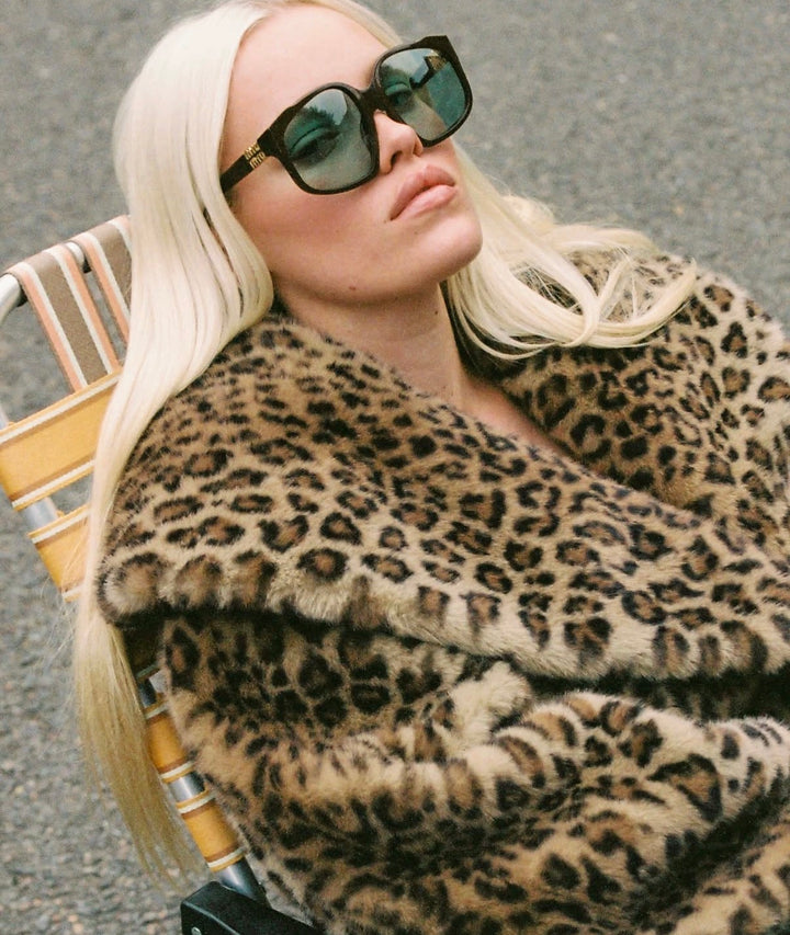 Miu Miu MUA07S Brown Blue Oversized Sunglasses