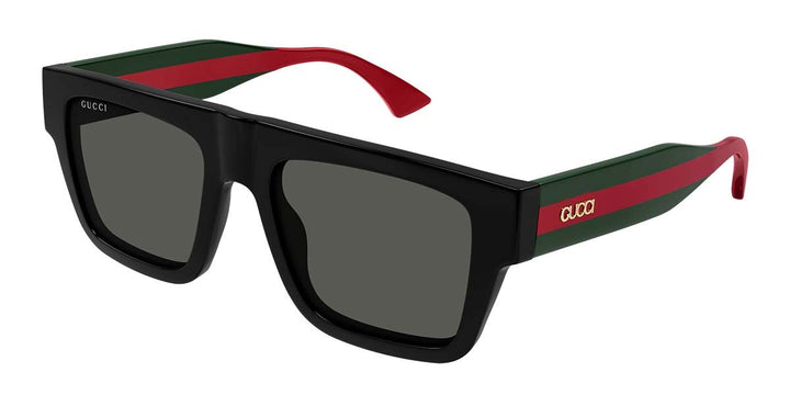 Gucci GG1868S Black Striped Temple Unisex Sunglasses