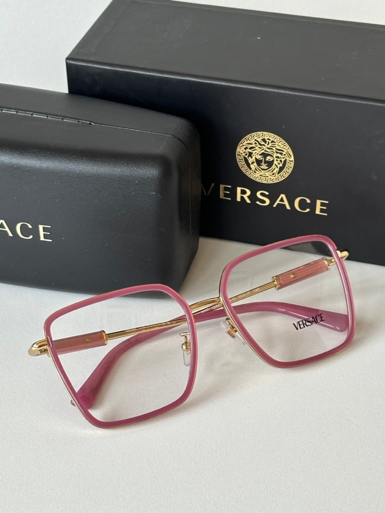 Versace VE1294D Pink Metal Square Frames