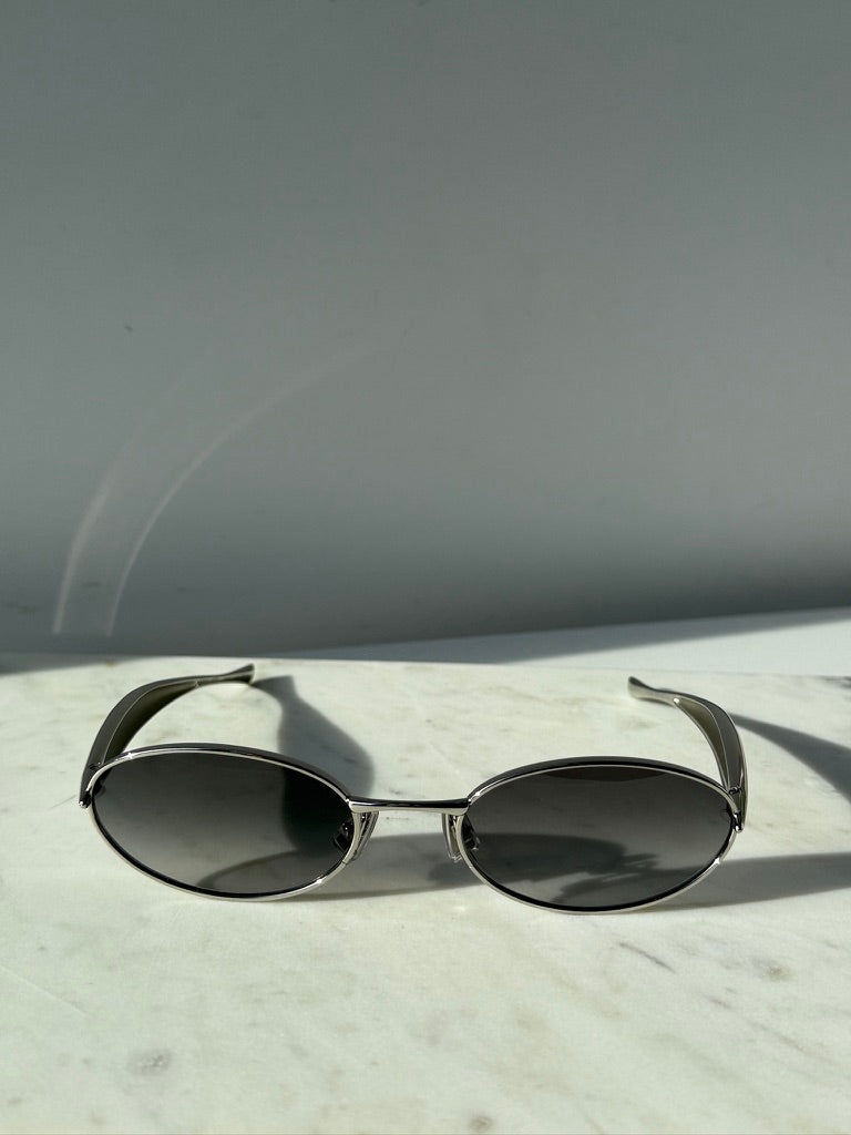Bottega Veneta BV1386S Sardine Sunglasses in Silver