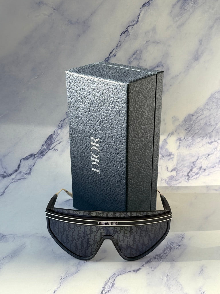 Dior DiorClub M2U Mask Sunglasses in Blue Monogram Logo