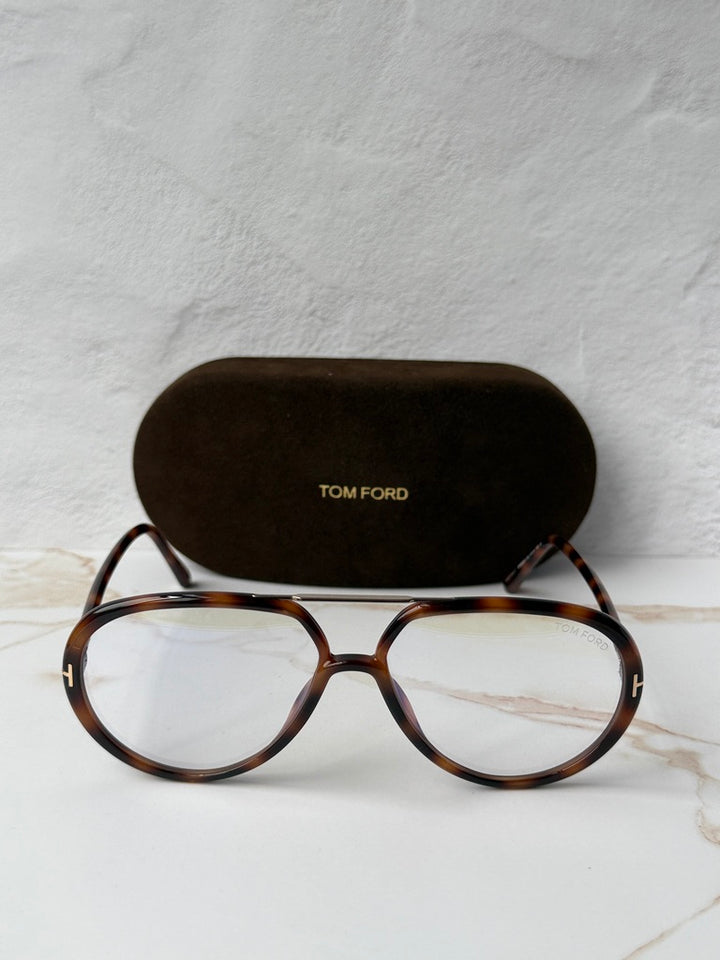 Tom Ford FT5838-B Brown Aviator Bluelight Frames