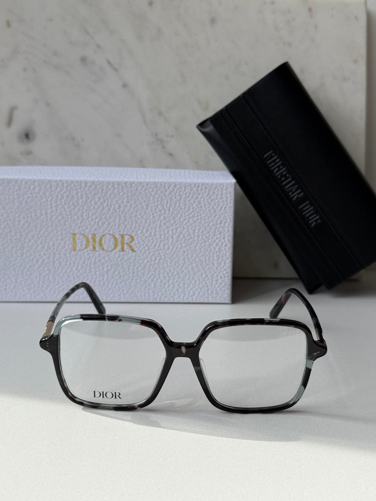 Dior Mini CD O S2F Square Frames in Grey Havana