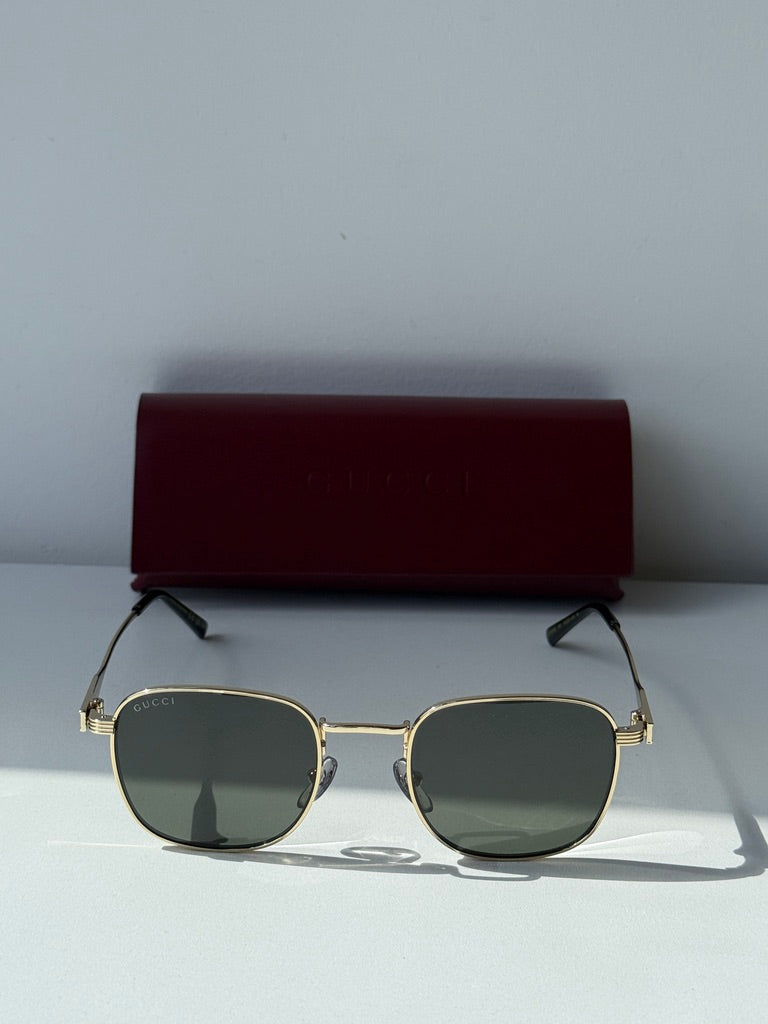Gucci GG1876S Metal Sunglasses in Gold Grey