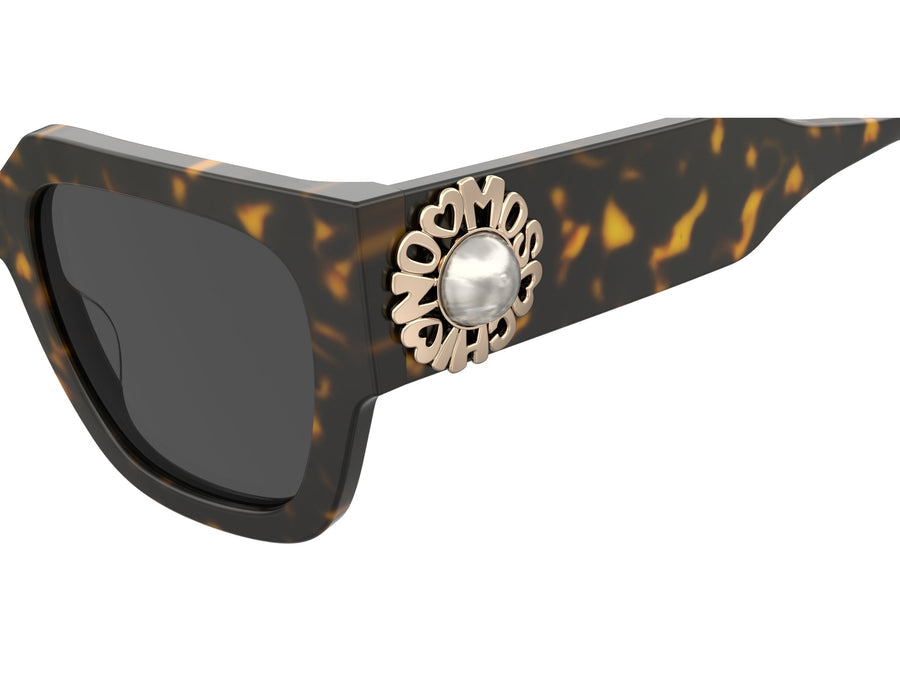 Moschino MOS006/S Gafas de sol estilo ojo de gato con tachuelas rojas