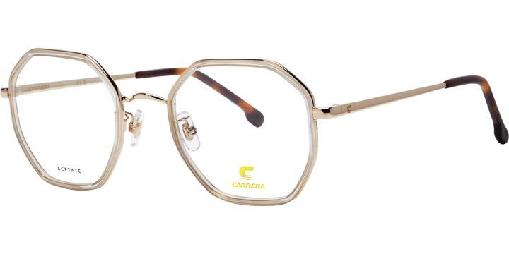 Carrera 3034 Hexagon Gold Eyeglasses Frames