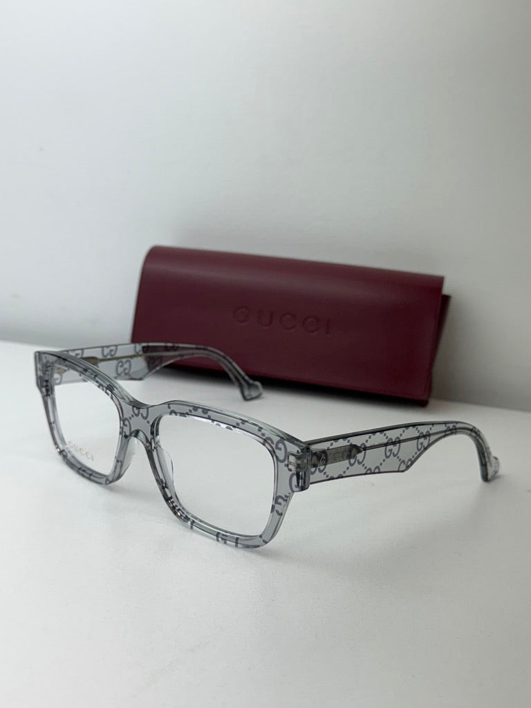 Gucci GG1428O Unisex Frames in Grey Monogram