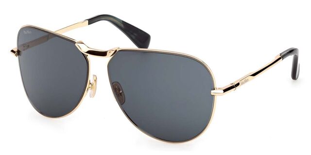 Max Mara MM0134 Miller Sunglasses in Gold Green
