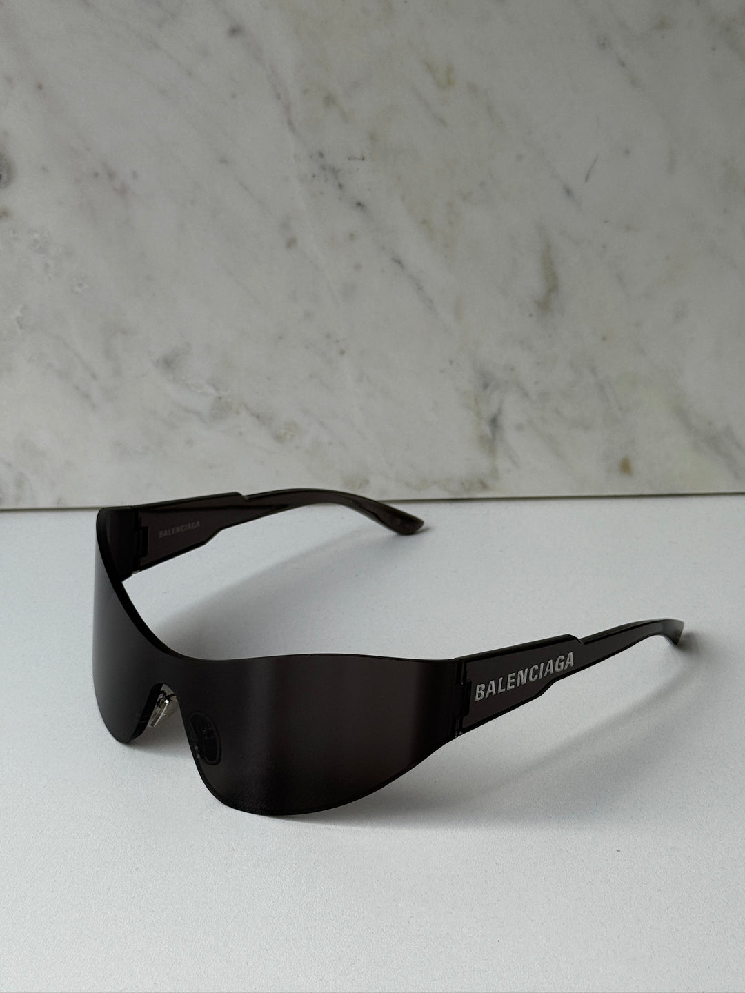 Balenciaga BB0257S Mask Sunglasses in Black