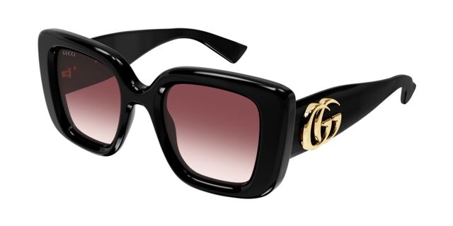 Gucci GG1975S Thick Rim Cat Eye Sunglasses in Black