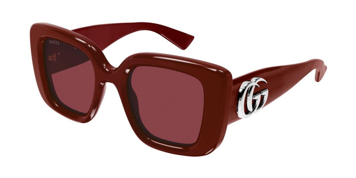 Gucci GG1975S Thick Rim Cat Eye Sunglasses in Burgundy