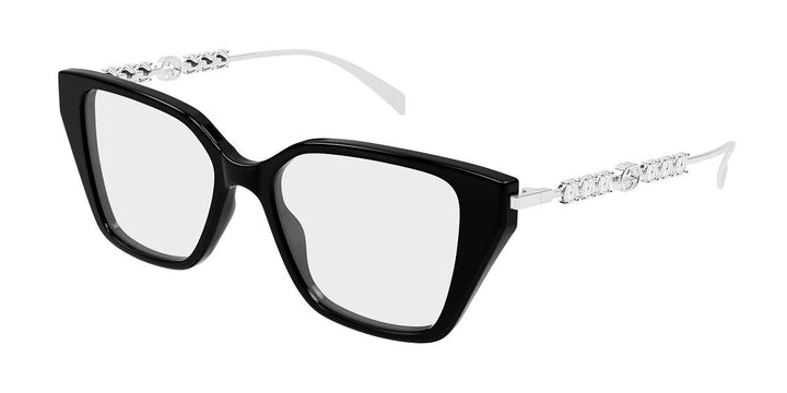 Gucci GG1969O Squared Cat Eye Crystal Sunglasses in Black