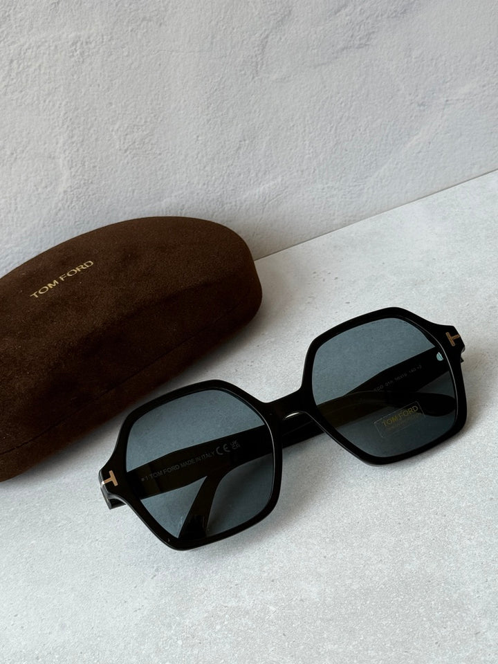 Tom Ford Romy FT1032 Sunglasses in Black Blue Lens