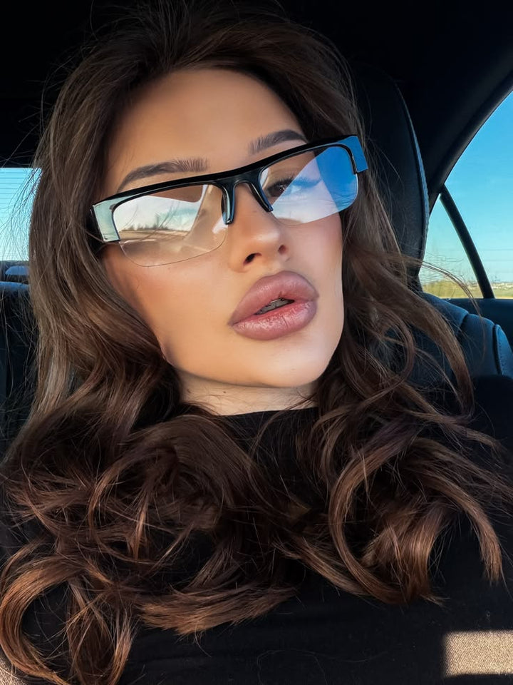 Miu Miu MU B07S Black Bluelight Sunglasses