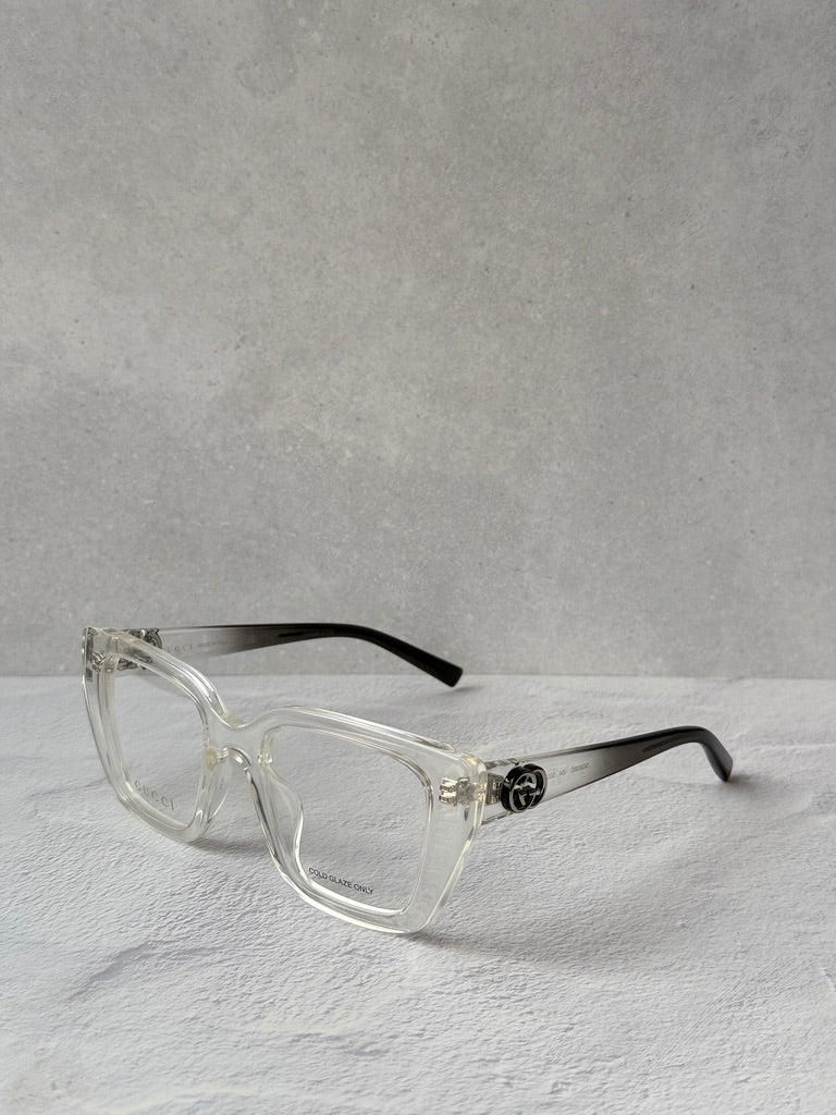 Gucci GG2028O Cat Eye Eyeglasses Frames in Transparent Clear