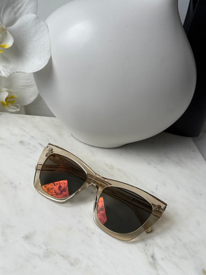 Gafas de sol Saint Laurent Kate SL214 Cat Eye en Habana negra
