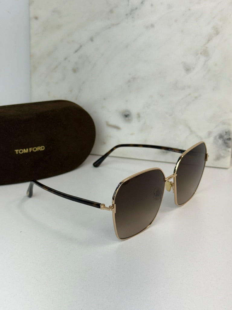 Tom Ford Claudia FT0839 Square Sunglasses in Brown