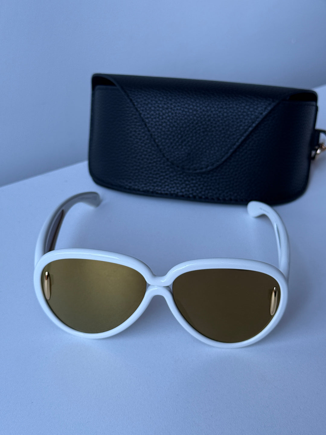 Loewe LW40132I Paula's Ibiza Sunglasses in White Gold Mirror