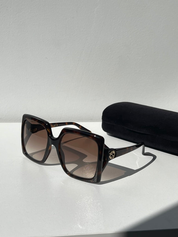 Gafas de sol cuadradas Gucci GG0876S en Habana oscura