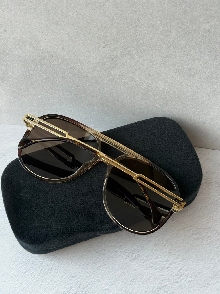 Gucci GG1104S Brown Aviator Sunglasses