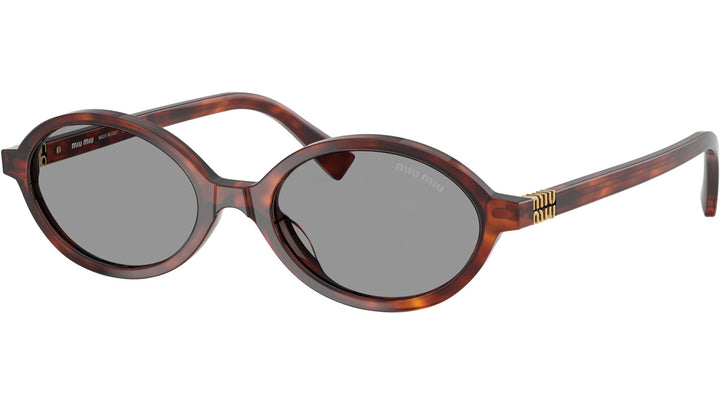 Miu Miu MU04ZS Havana Mahogany Oval Sunglasses
