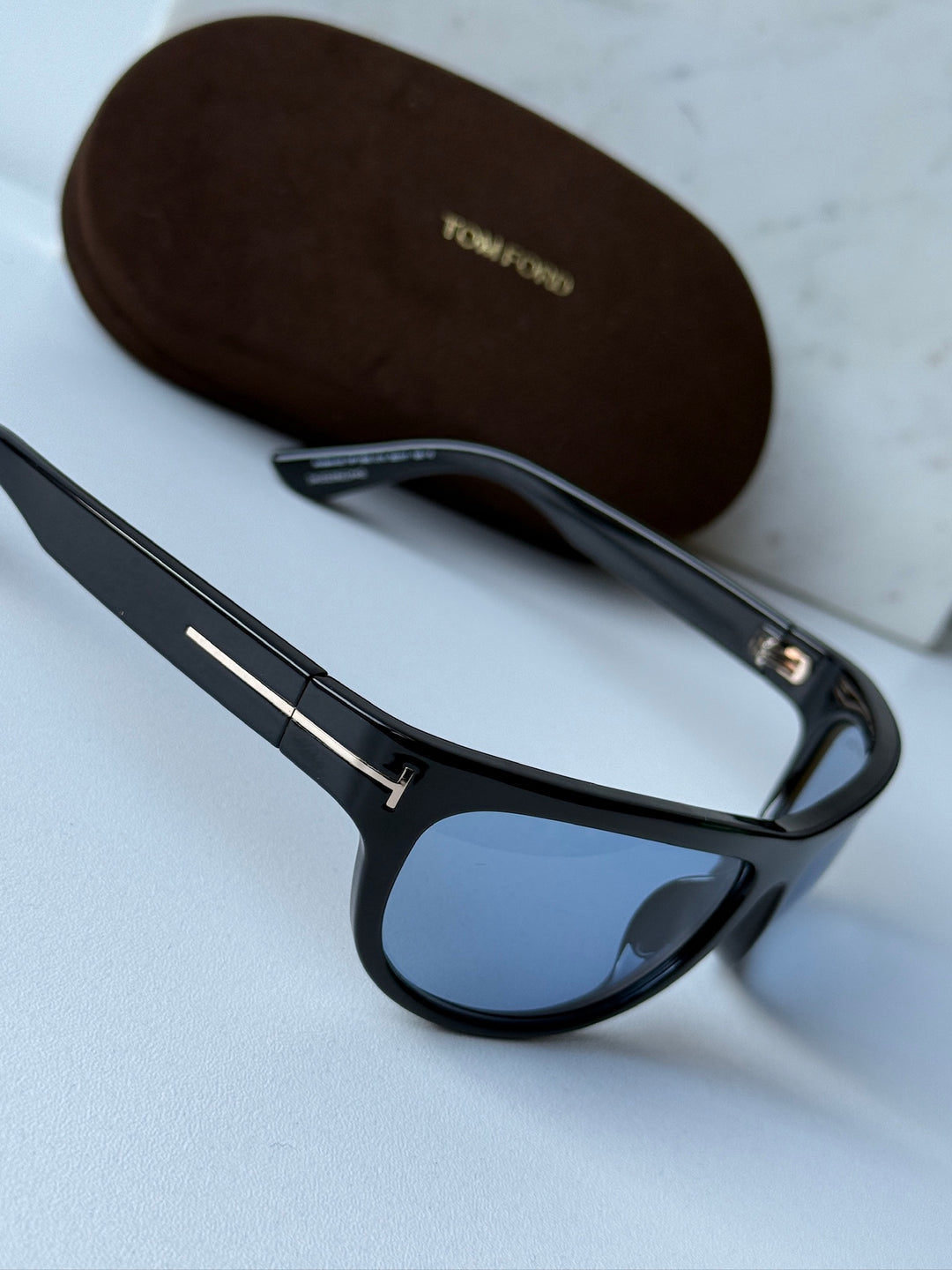 Tom Ford Anders FT1363 Mask Sunglasses in Black Blue