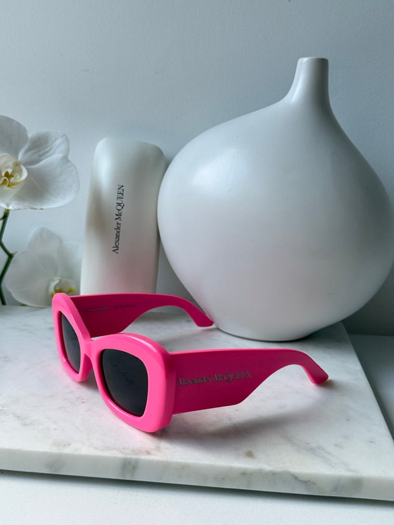 Alexander McQueen AM0434S Pink Cat Eye Sunglasses
