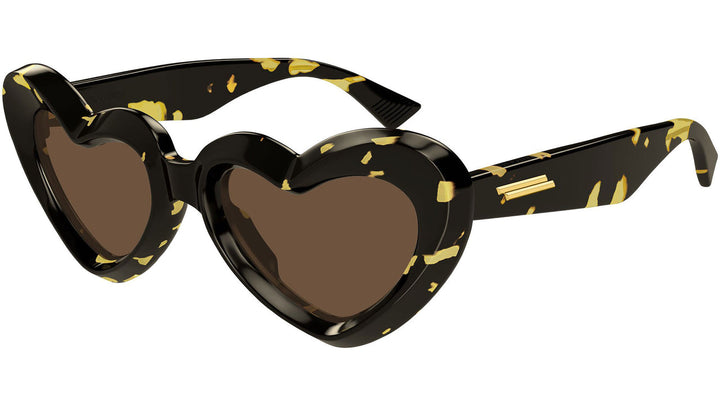 Bottega Veneta BV1432S Brown Heart Sunglasses