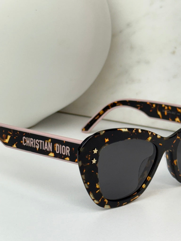 Dior Pacific B3U Cat Eye Sunglasses in Havana Brown Pink