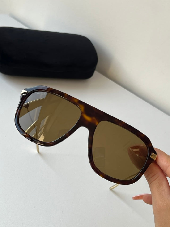 Gucci GG1309S Brown Aviator Sunglasses