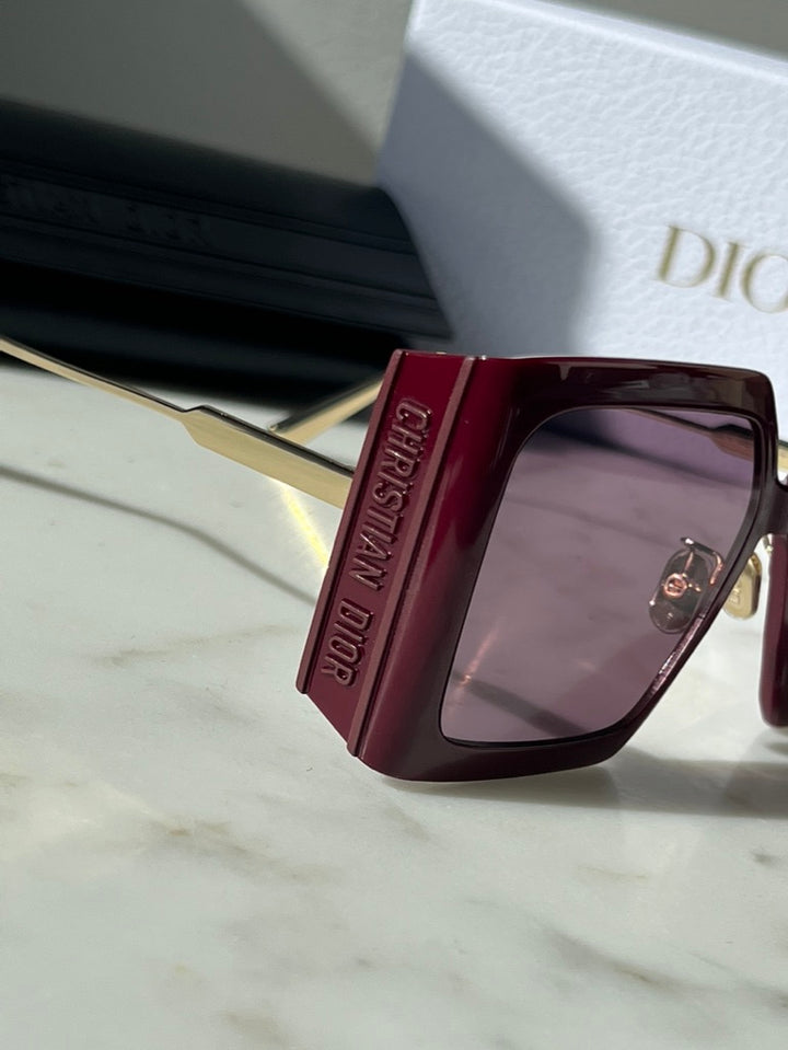 Dior DiorSolar S2U Oversized Sunglasses in Burgundy