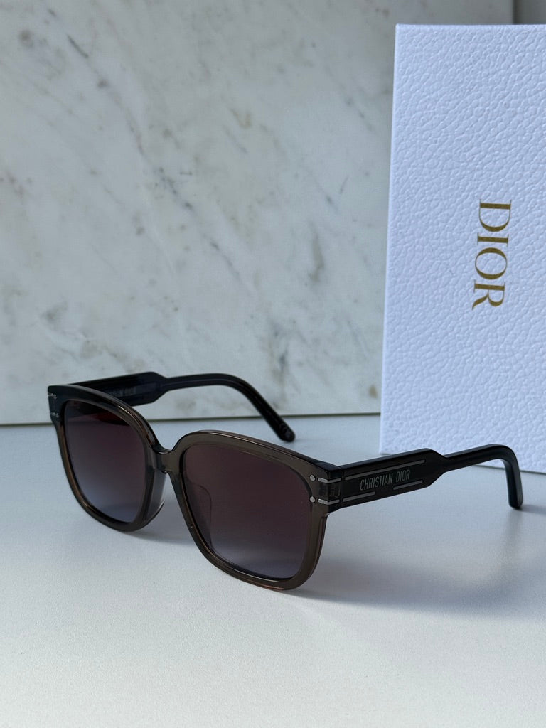 Dior Signature S7F サングラス Dior Signature S7F Sunglasses in Shiny Brown – Designer Daydream