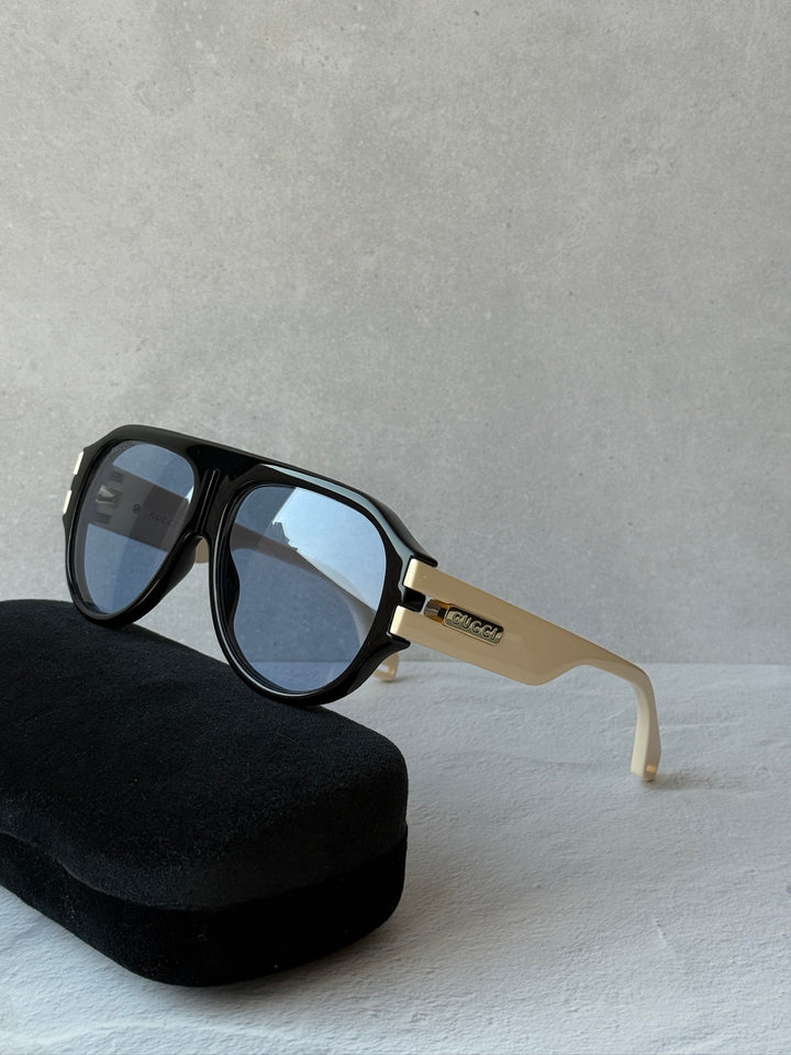 Gucci GG0665S Black Aviator Sunglasses