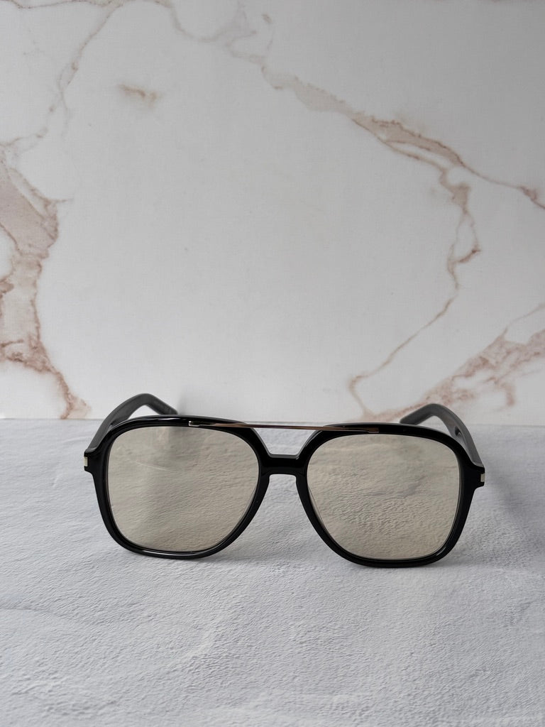 Saint Laurent SL545 Aviator Sunglasses in Black Yellow