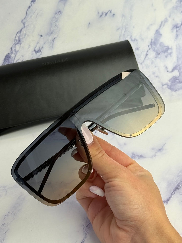 Saint Laurent Mask SL364 Flat Top Sunglasses in Green Gradient