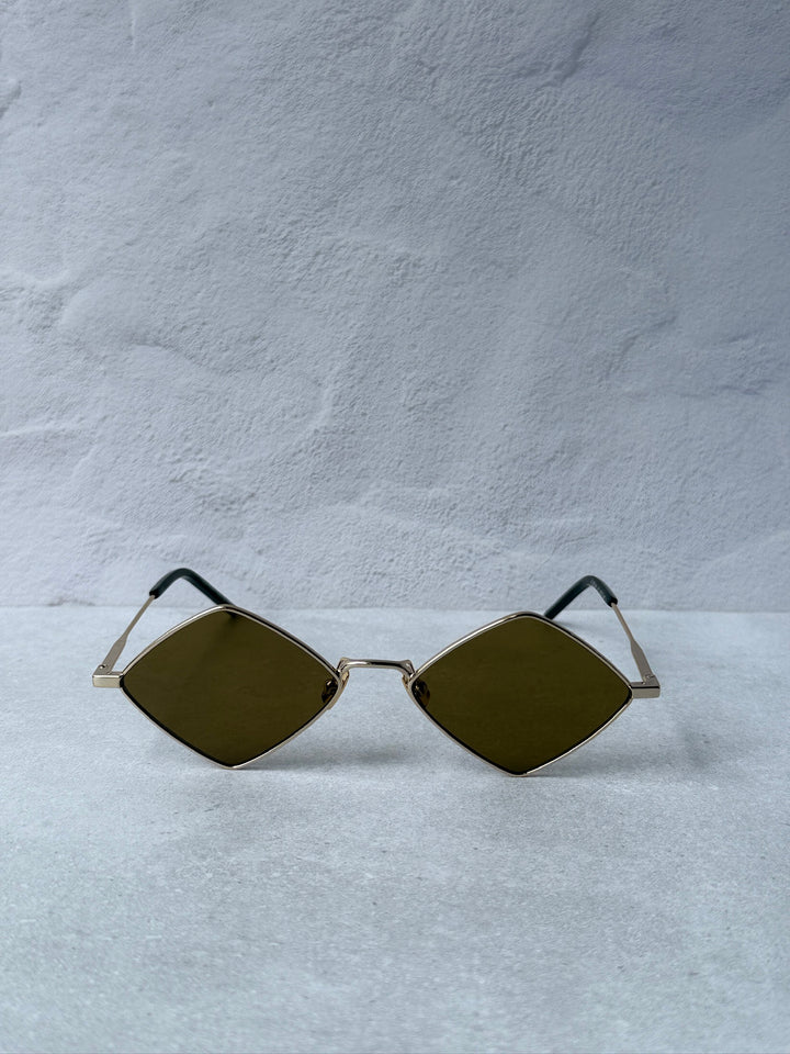Saint Laurent SL302 Lisa Sunglasses in Gold Brown