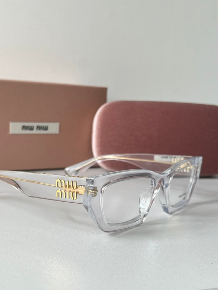 Miu Miu MU03XV Clear Gold Cat Eye Frames