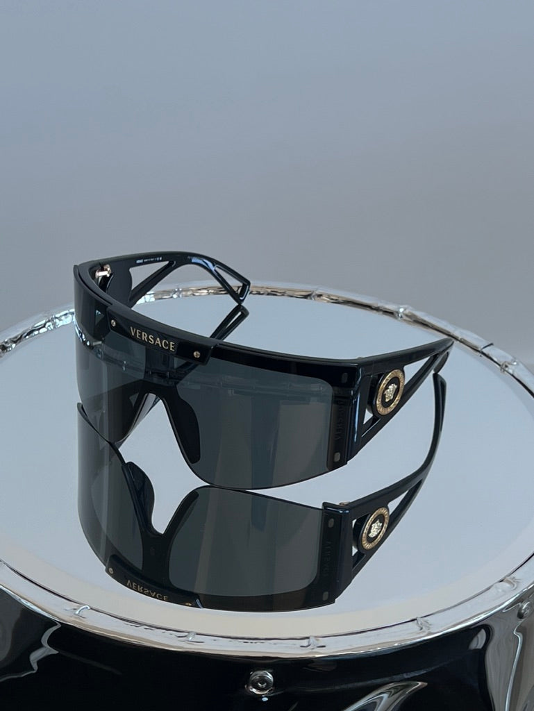 Versace VE4393 Magnetic Lens Shield Sunglasses in Black