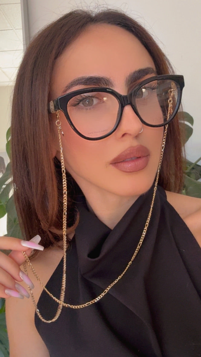 Gucci GG1024O Cat Eye Frames in Black with Chain