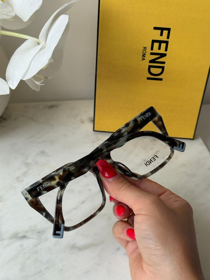 Fendi FE50002I Grey Havana Oversized Frames