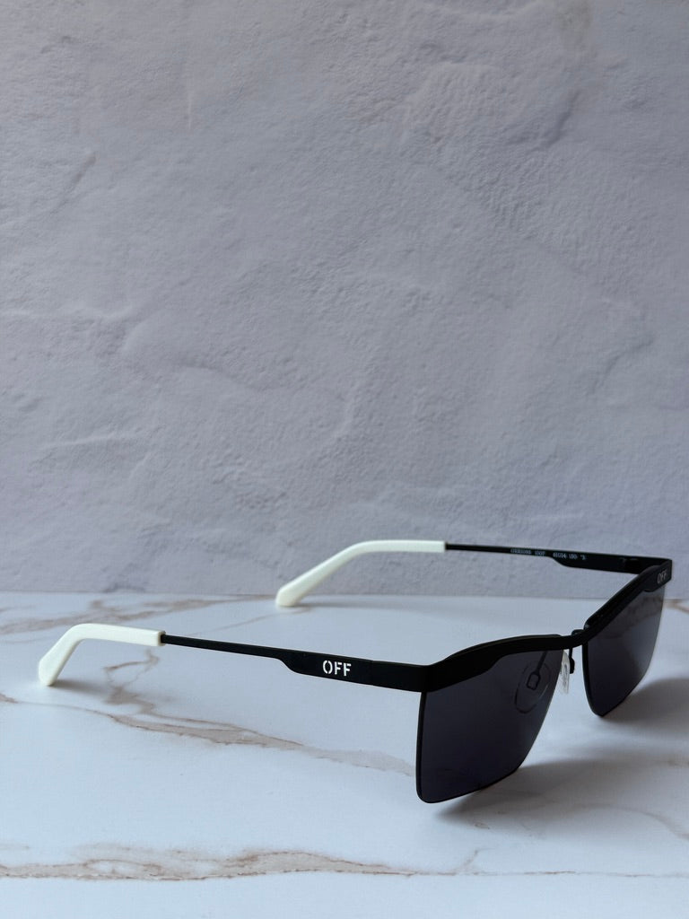 Off White Rimini Metal Sunglasses in Black