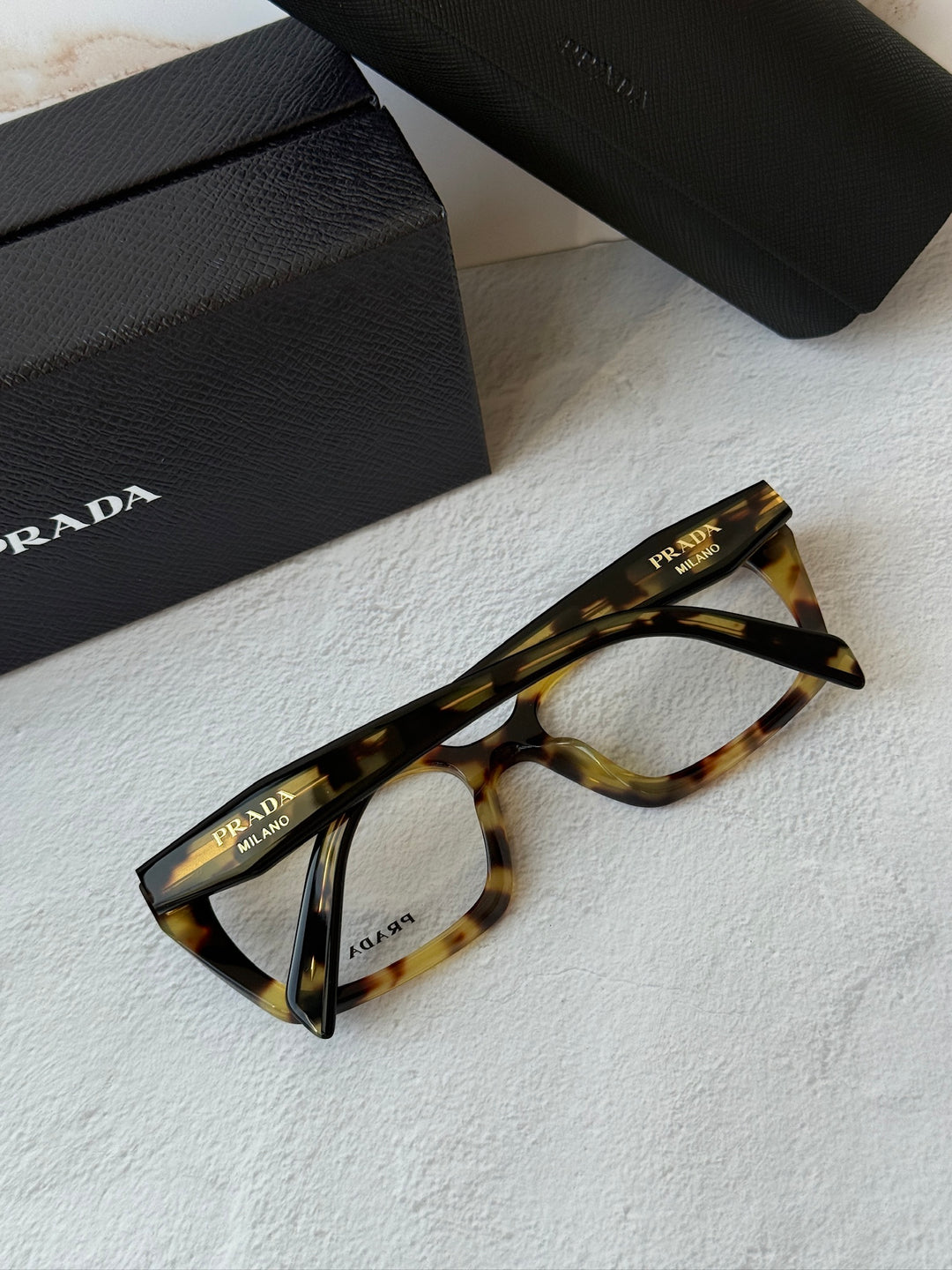 Prada PR D05V Rectangular Eyeglasses Frames in Tortoise