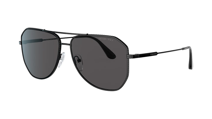 Prada PR63XS Aviator Sunglasses in Black Polarized